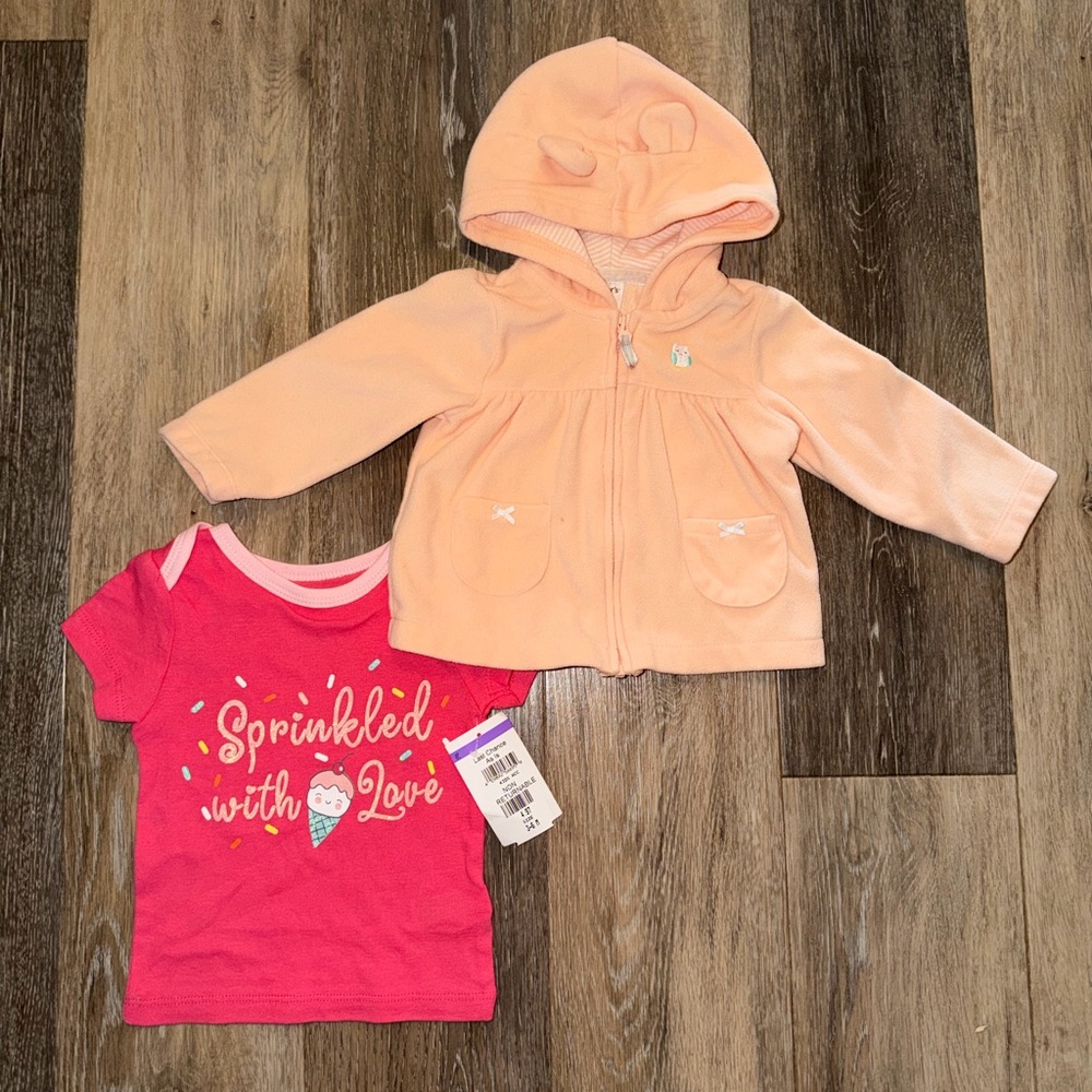 3-6/6 Month Girl Two Piece Bundle LOVE